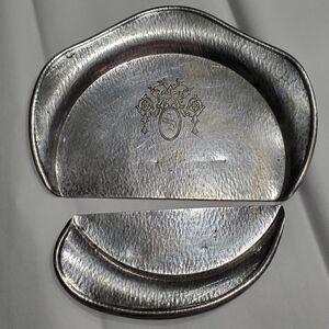 HOMAN Silver Crumb Tray Set of 2 Pre 1941 Vintage Elegance & Luxury Made in USA
